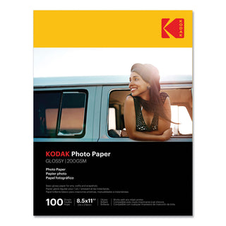 Photo Paper, 8 mil, 8.5 x 11, Glossy White, 100/Pack