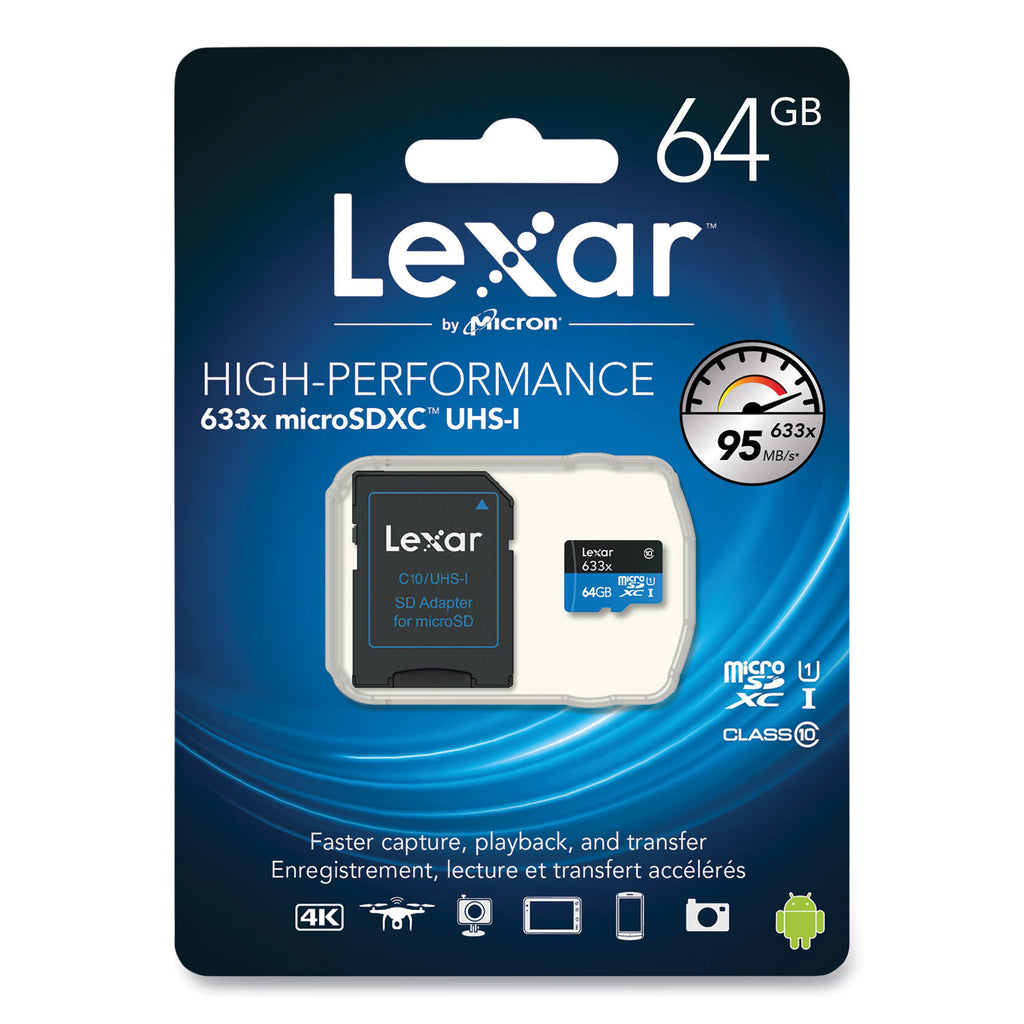 microSDXC Memory Card, UHS-I U1 Class 10, 64 GB