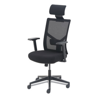 Mesh Back Molded Foam Task Chair, Supports Up to 275 lb, Black Seat/Back