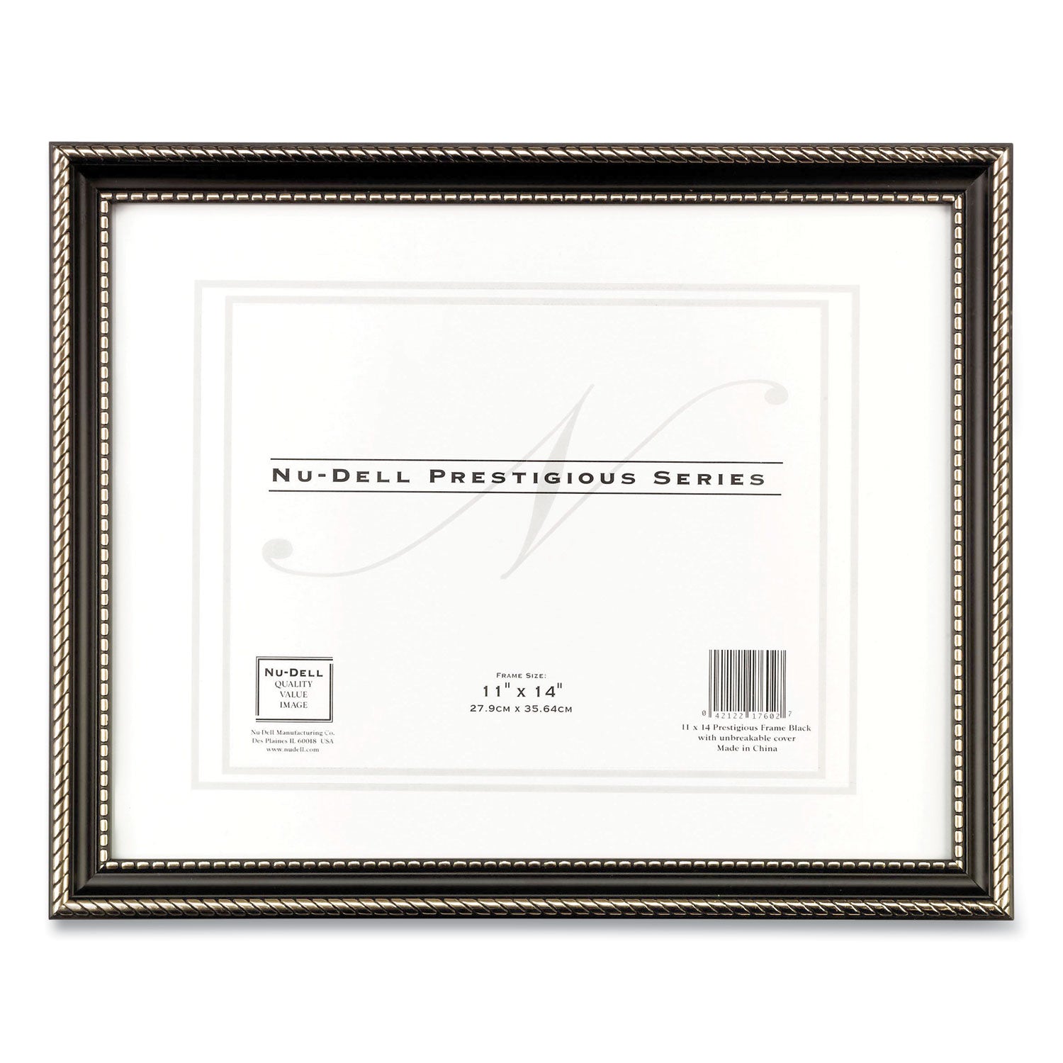 prestige-series-executive-document-and-photo-frame-with-three-way-mat-plastic-11-x-14-insert-black-gold_nud17602 - 1
