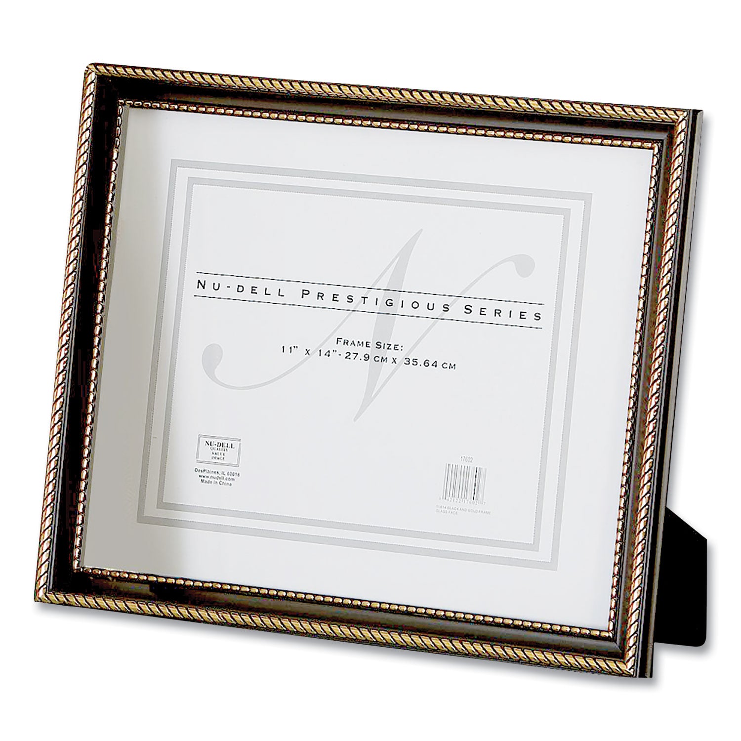 prestige-series-executive-document-and-photo-frame-with-three-way-mat-plastic-11-x-14-insert-black-gold_nud17602 - 2