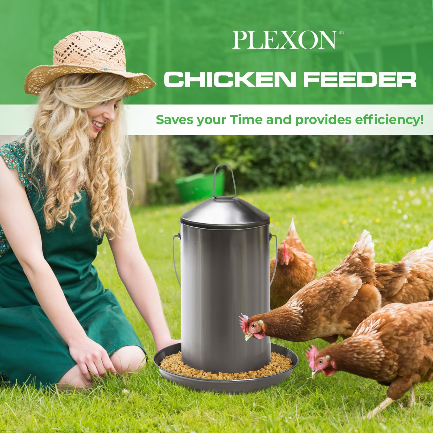 1 Gallon Stainless Steel Automatic Poultry Drinker