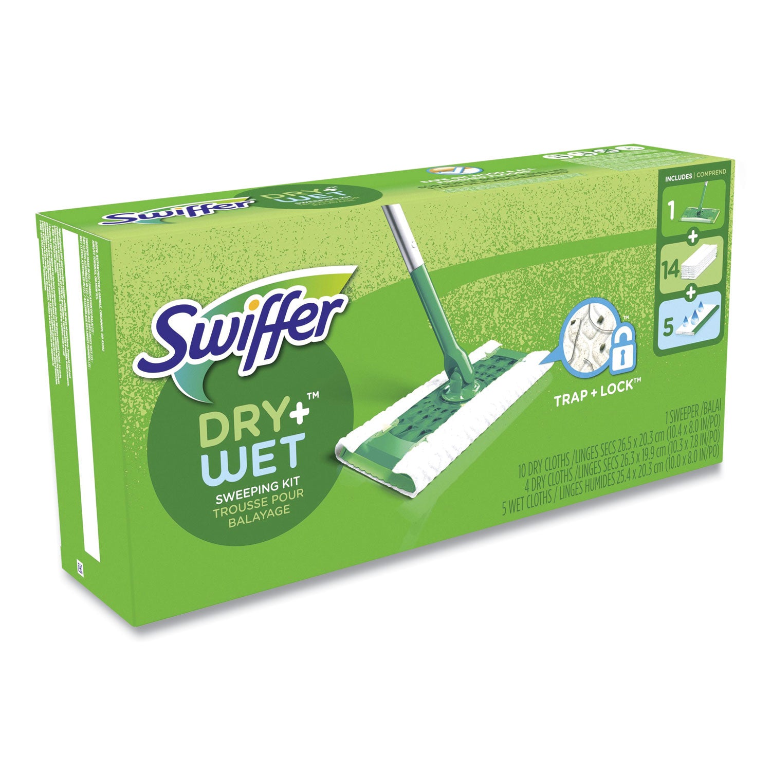sweeper-mop-10-x-48-white-cloth-head-46-silver-green-aluminum-plastic-handle_pgc49947 - 1