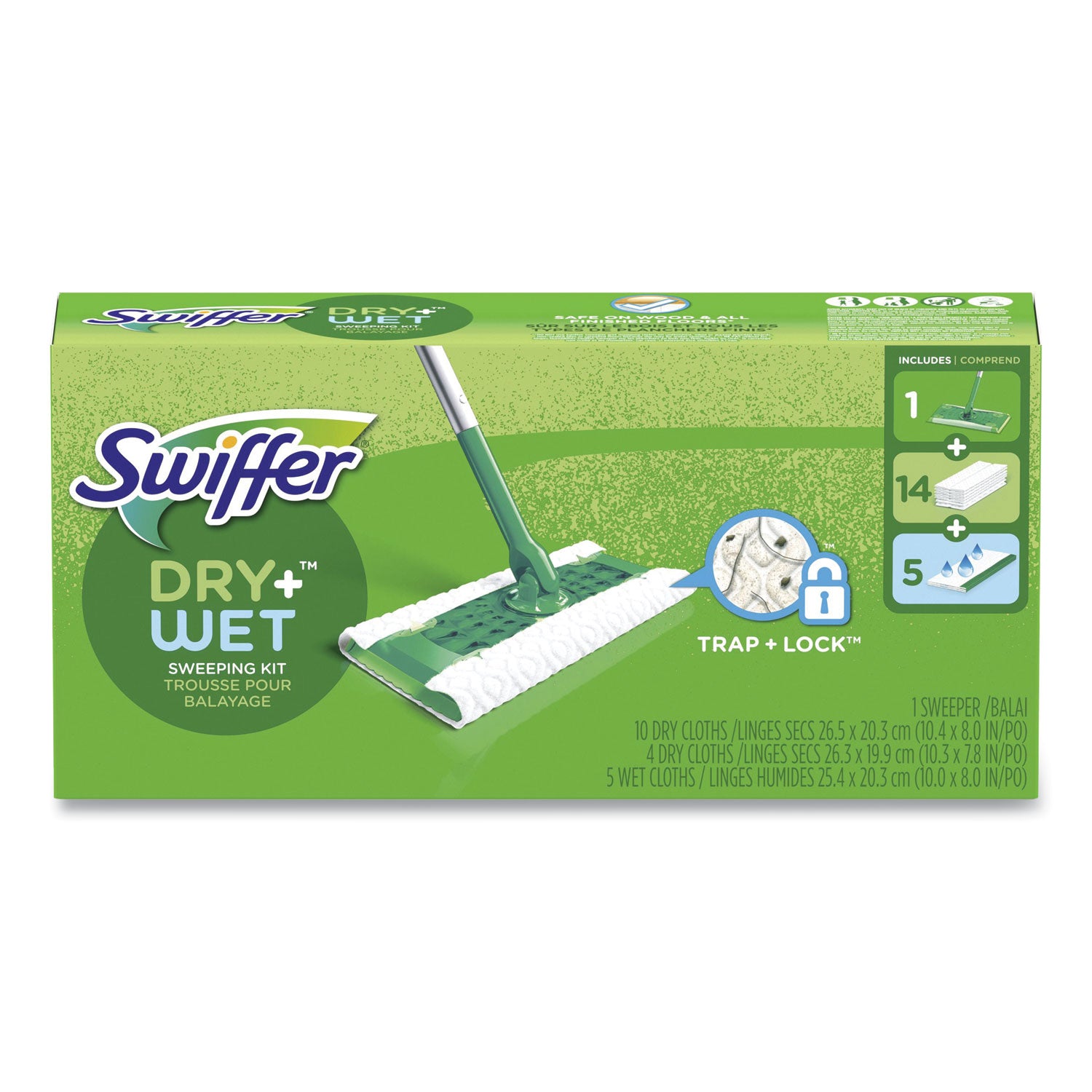 sweeper-mop-10-x-48-white-cloth-head-46-silver-green-aluminum-plastic-handle_pgc49947 - 3
