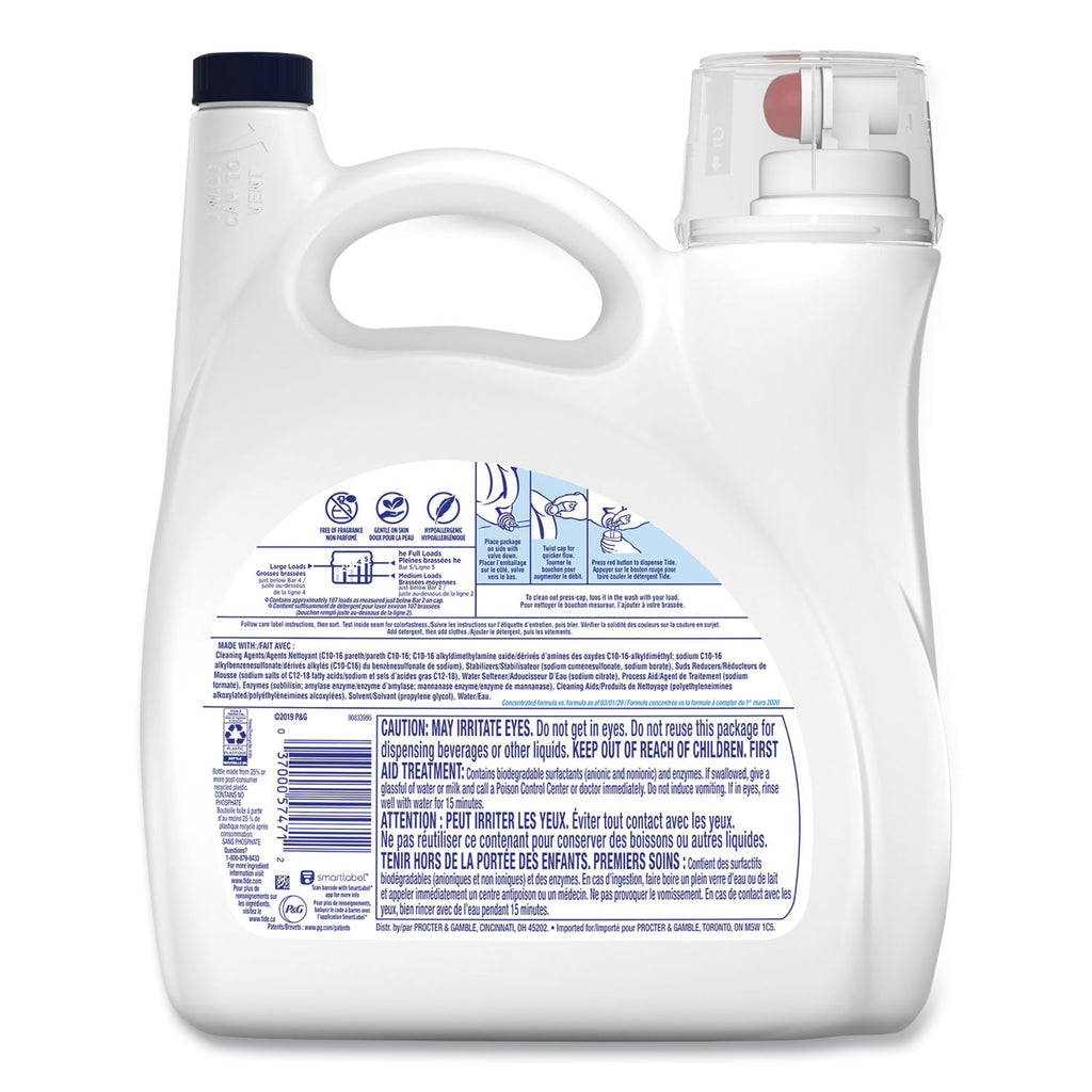 Free and Gentle Liquid Laundry Detergent, 107 Loads, 154 oz Pump Bottle
