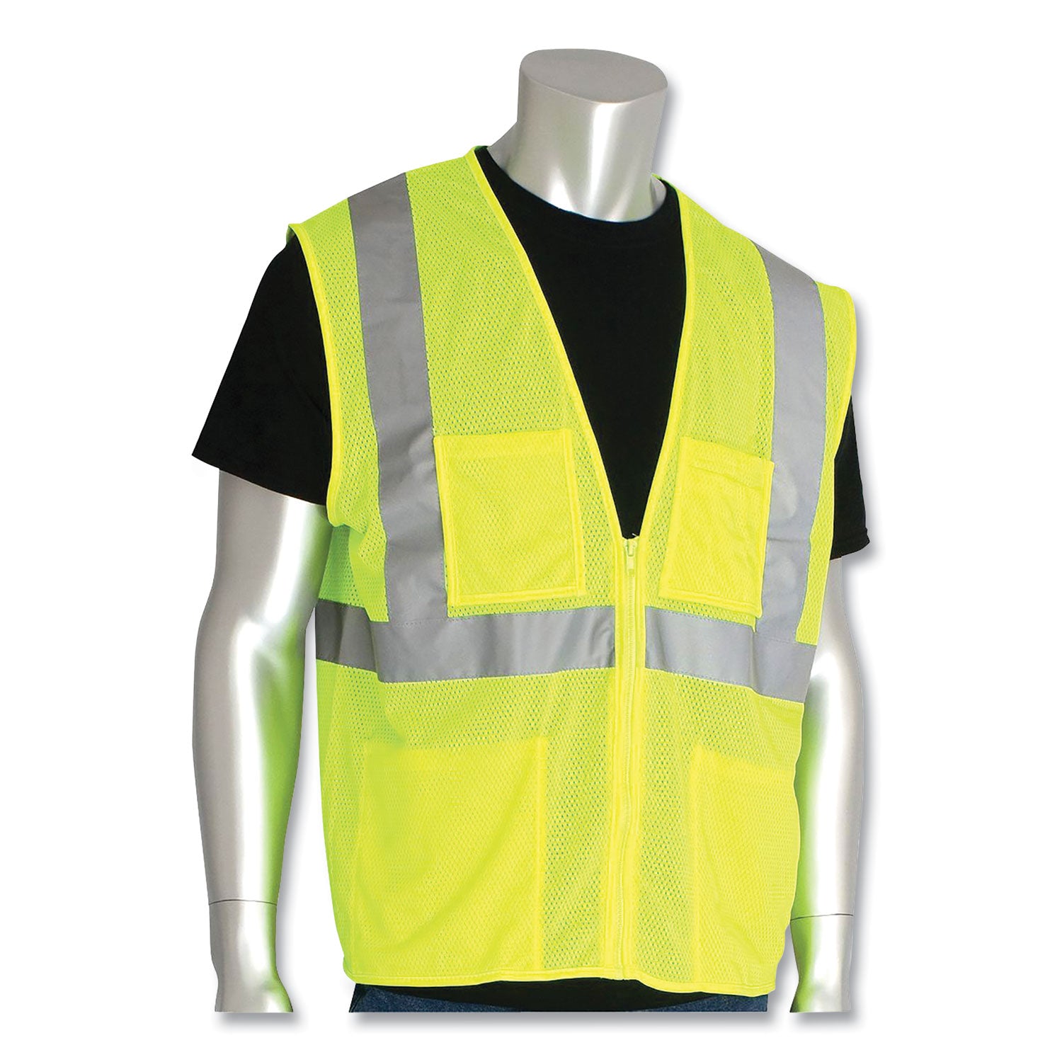 ansi-class-2-four-pocket-zipper-safety-vest-polyester-mesh-5x-large-hi-viz-lime-yellow_pidmvgz4ply5x - 1