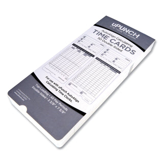 Time Clock Cards for uPunch HN4000, Two Sides, 7.37 x 3.37, 50/Pack
