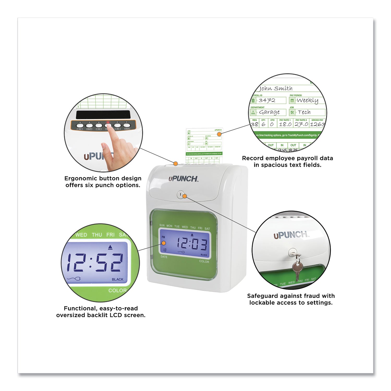 hn1500-electronic-non-calculating-time-clock-bundle-lcd-display-beige-green_ppzhn1500 - 3