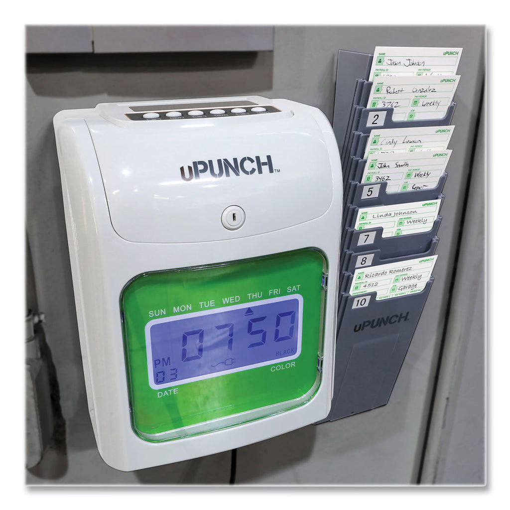 hn1500-electronic-non-calculating-time-clock-bundle-lcd-display-beige-green_ppzhn1500 - 7