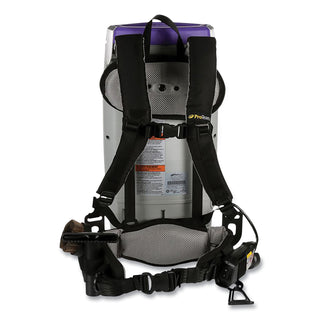 Super Coach Pro 10 Backpack Vacuum with Xover Fixed-Length Two-Piece Wand, 10 qt Tank Capacity, Gray/Purple