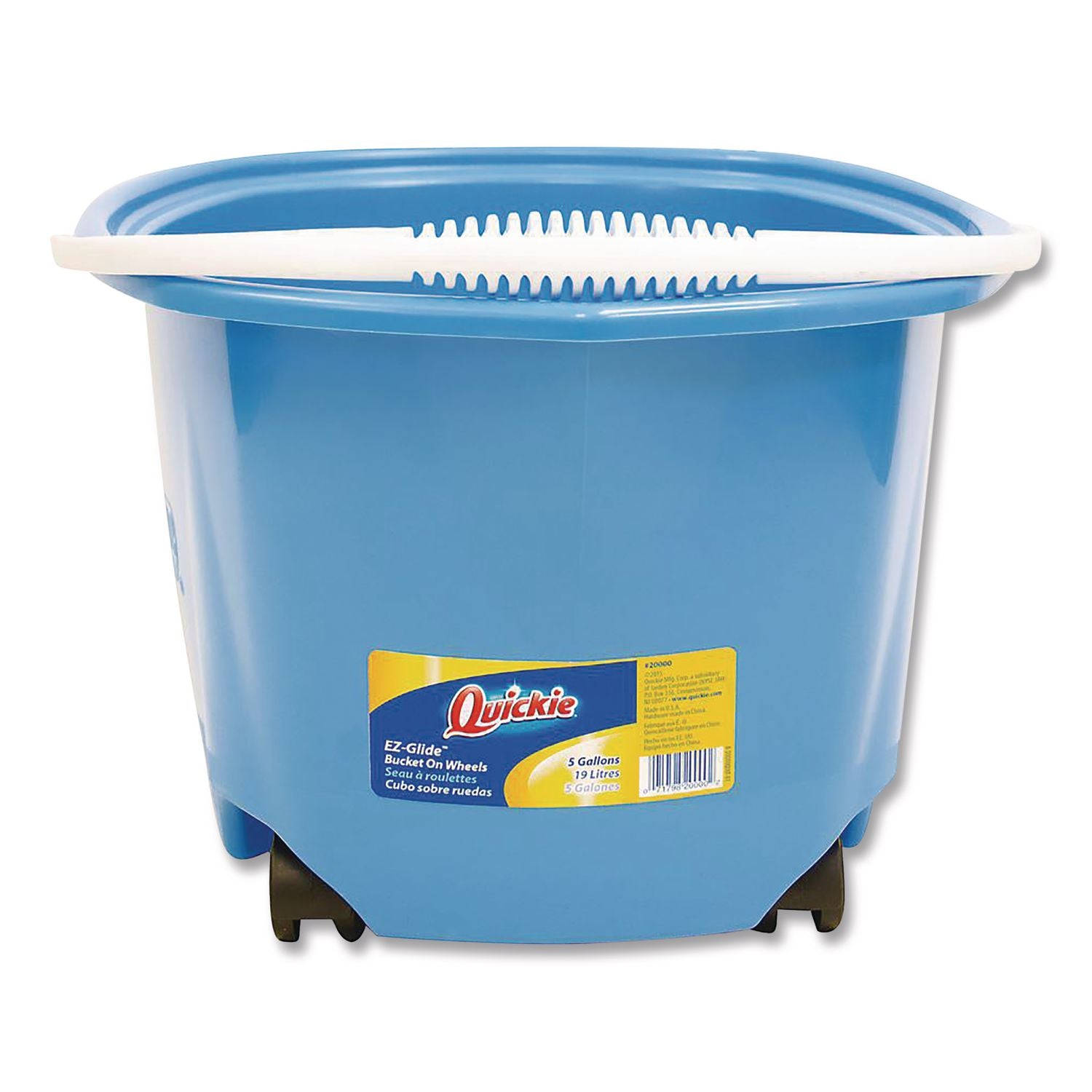 EZ-Glide Bucket on Wheels, 5 qt, Blue