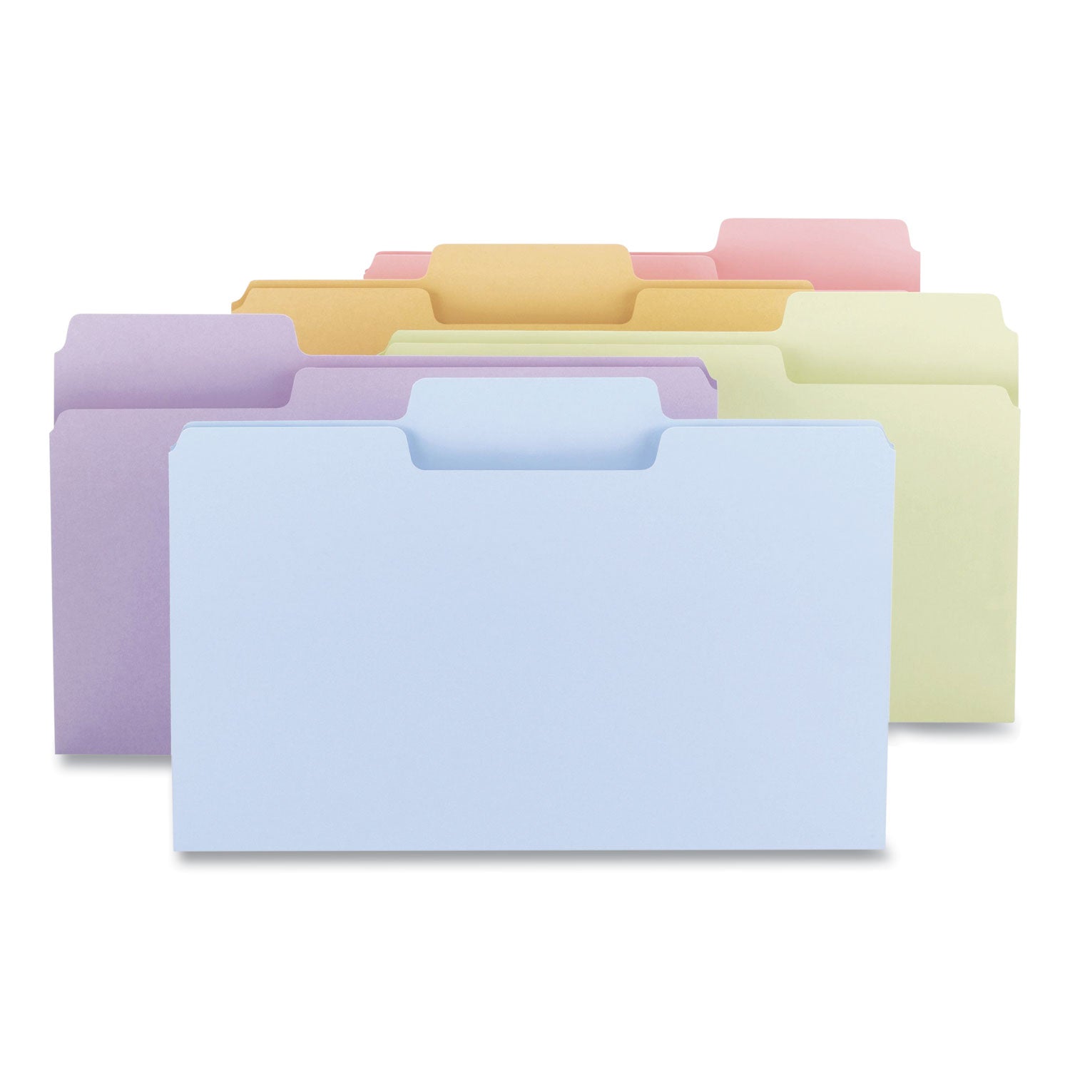 supertab-colored-file-folders-1-3-cut-tabs-assorted-legal-size-075-expansion-11-pt-stock-pastel-assortment-100-box_smd11962 - 3