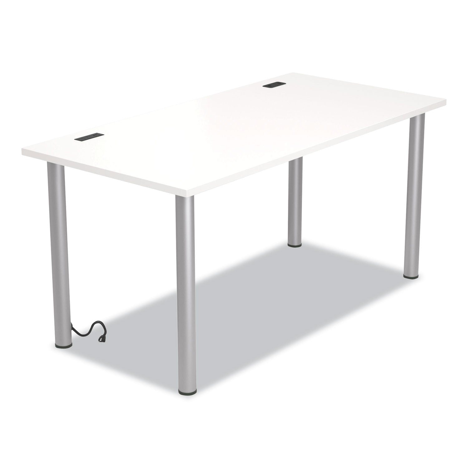 essentials-writing-table-desk-with-integrated-power-management-597-x-293-x-288-white-aluminum_uos24398966 - 1