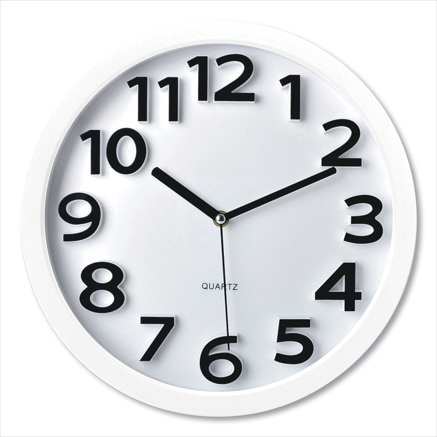 wall-clock-with-raised-numerals-and-silent-sweep-dial-13-overall-diameter-white-case-white-face-1-aa-sold-separately_vlutc62127w - 1