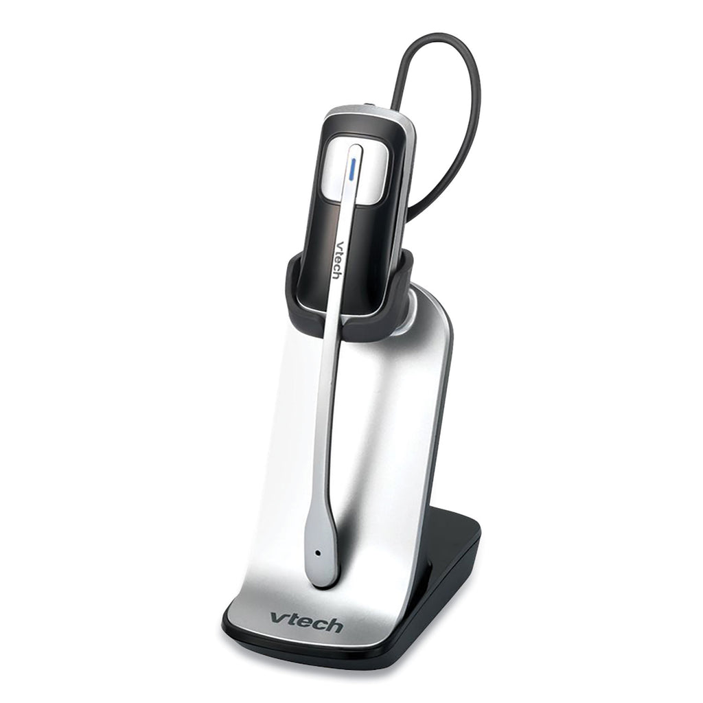 IS6200 Monaural Convertible Headset, Black/Silver