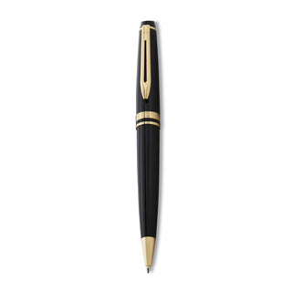 Expert Ballpoint Pen, Retractable, Medium 1 mm, Blue Ink, Black/Gold Barrel - 