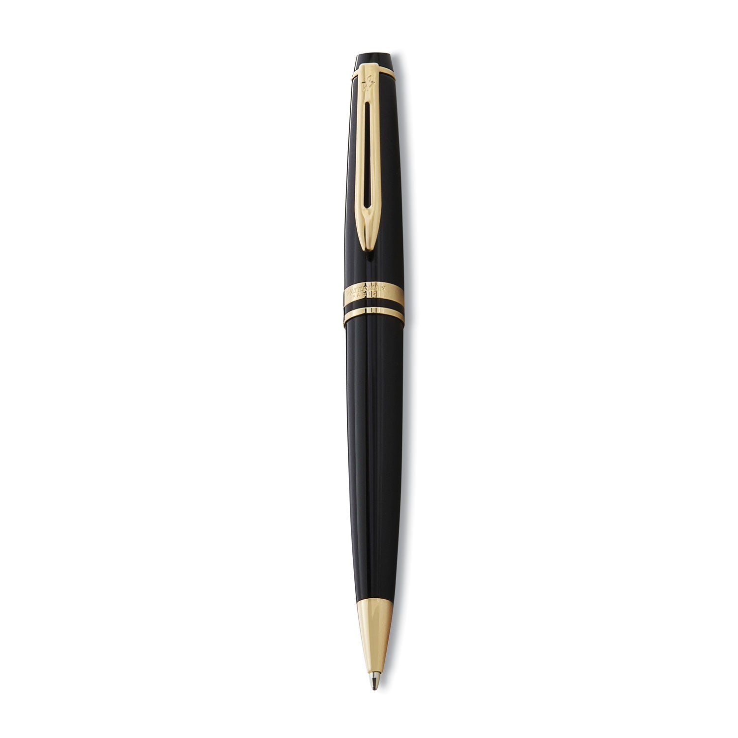 Expert Ballpoint Pen, Retractable, Medium 1 mm, Blue Ink, Black/Gold Barrel - 