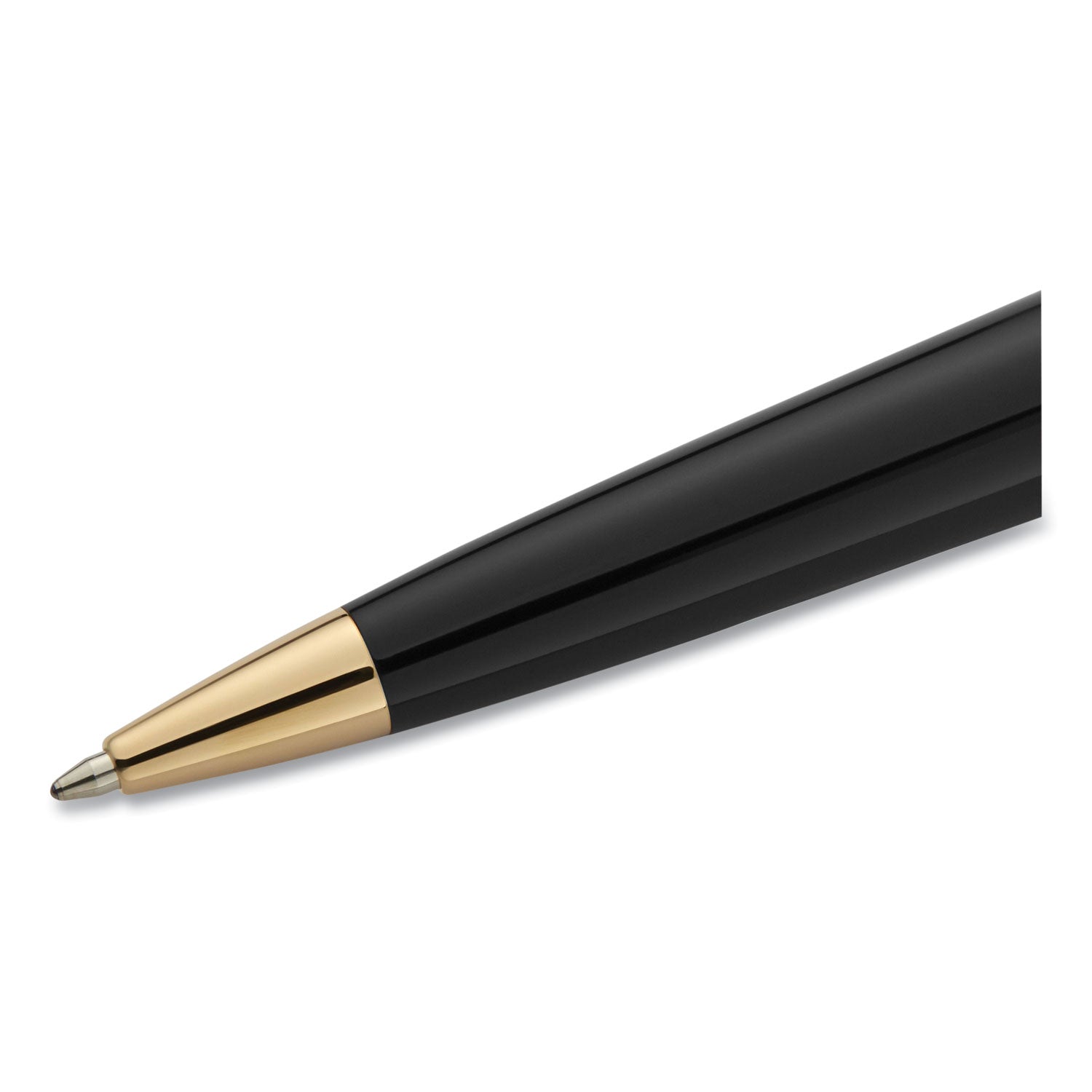 Expert Ballpoint Pen, Retractable, Medium 1 mm, Blue Ink, Black/Gold Barrel - 