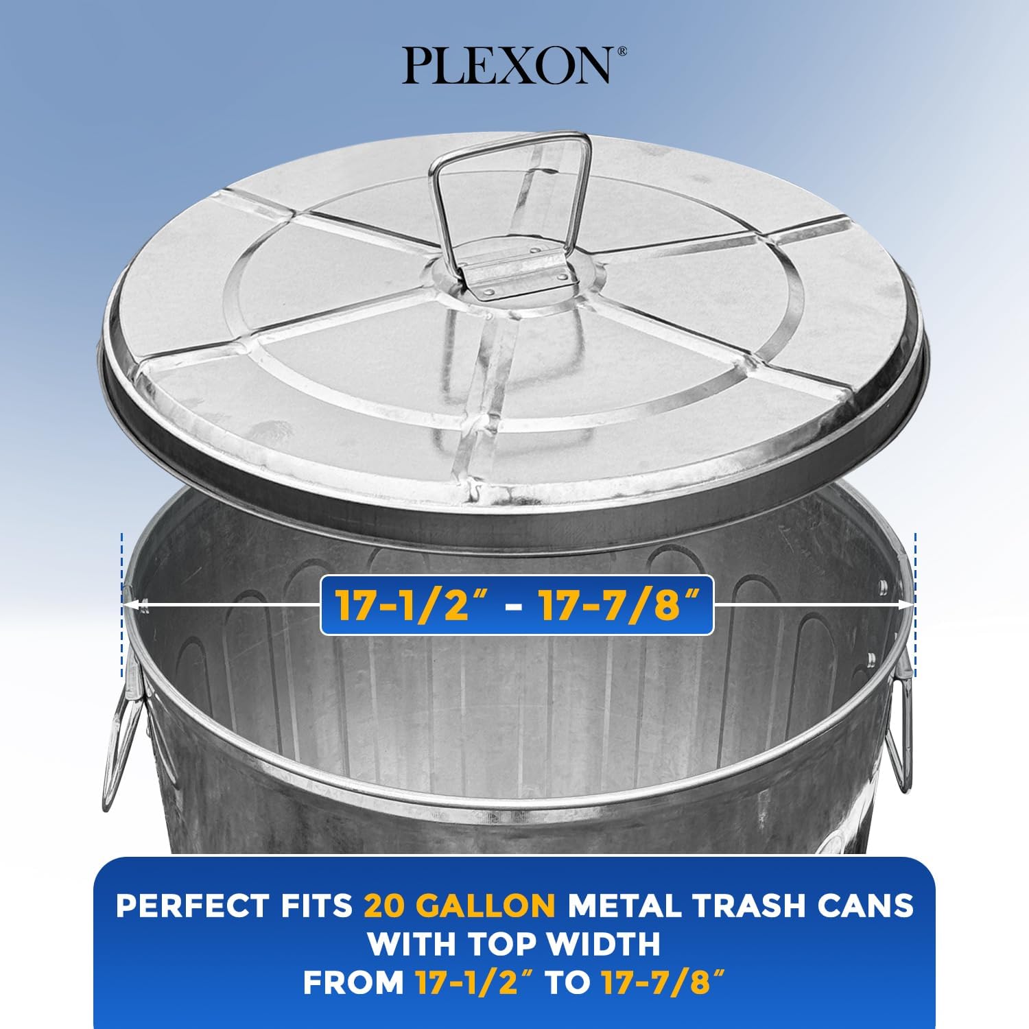 Lid for 20-Gallon Galvanized Steel Round Fire Resistant Trash Can