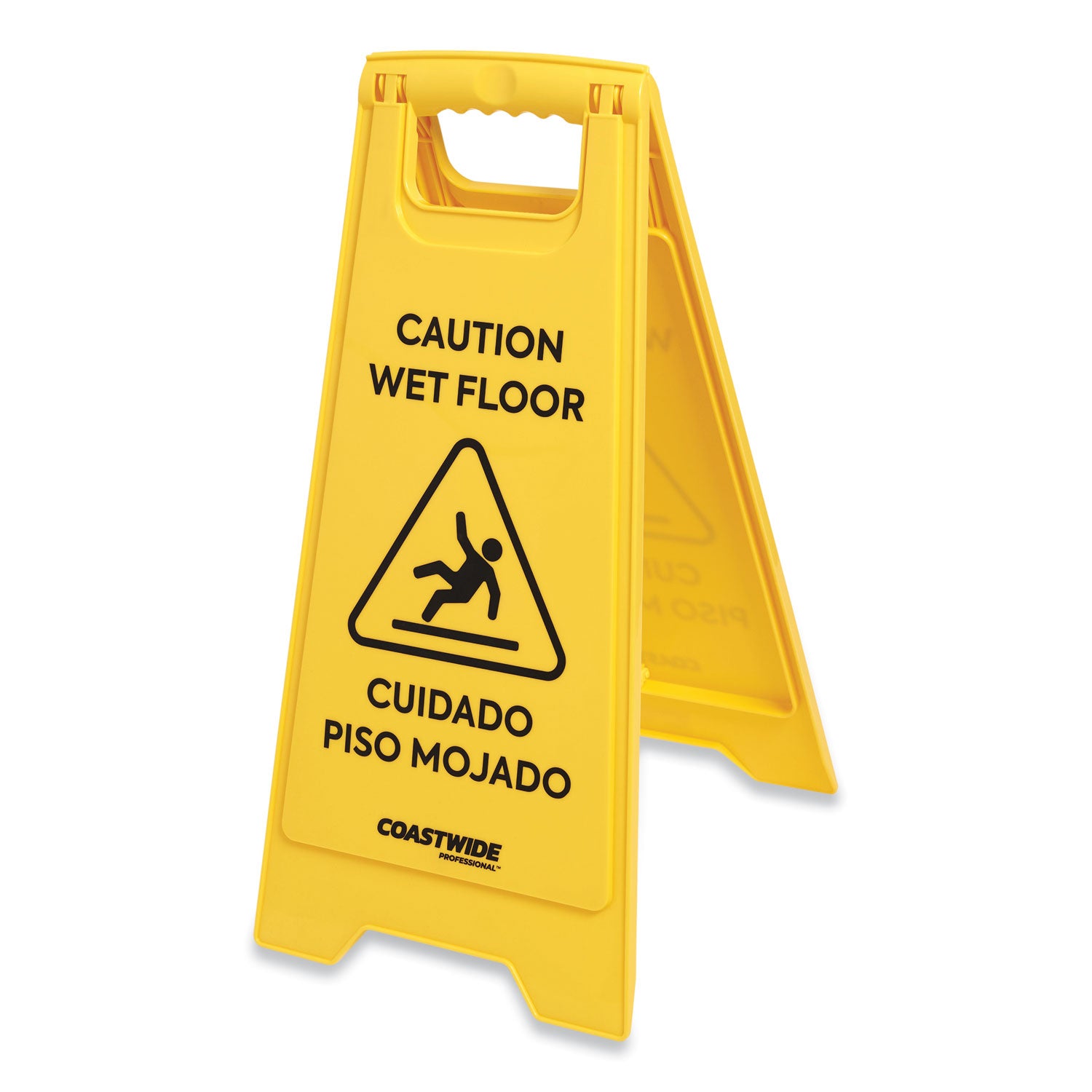 multilingual-caution-floor-sign-yellow-12-x-12-x-25_cwz364979 - 2