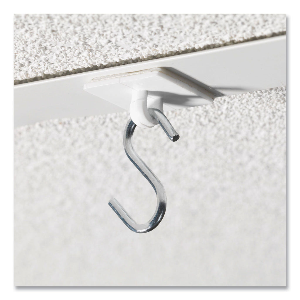 S Hooks, Metal, Silver, 50/Pack