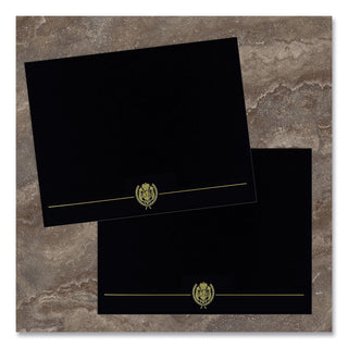 Classic Crest Certificate Covers, 9.38 x 12, Black, 5/Pack