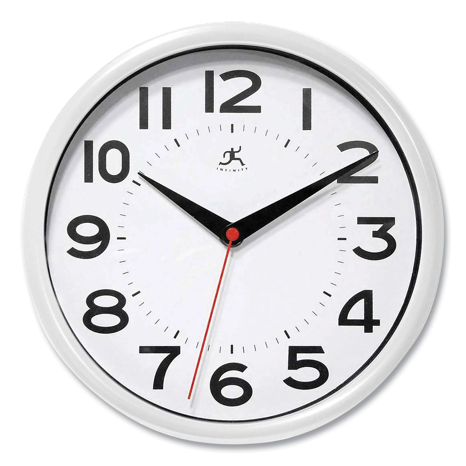 metro-wall-clock-9-diameter-white-case-1-aa-sold-separately_ifm14220wh3364 - 1