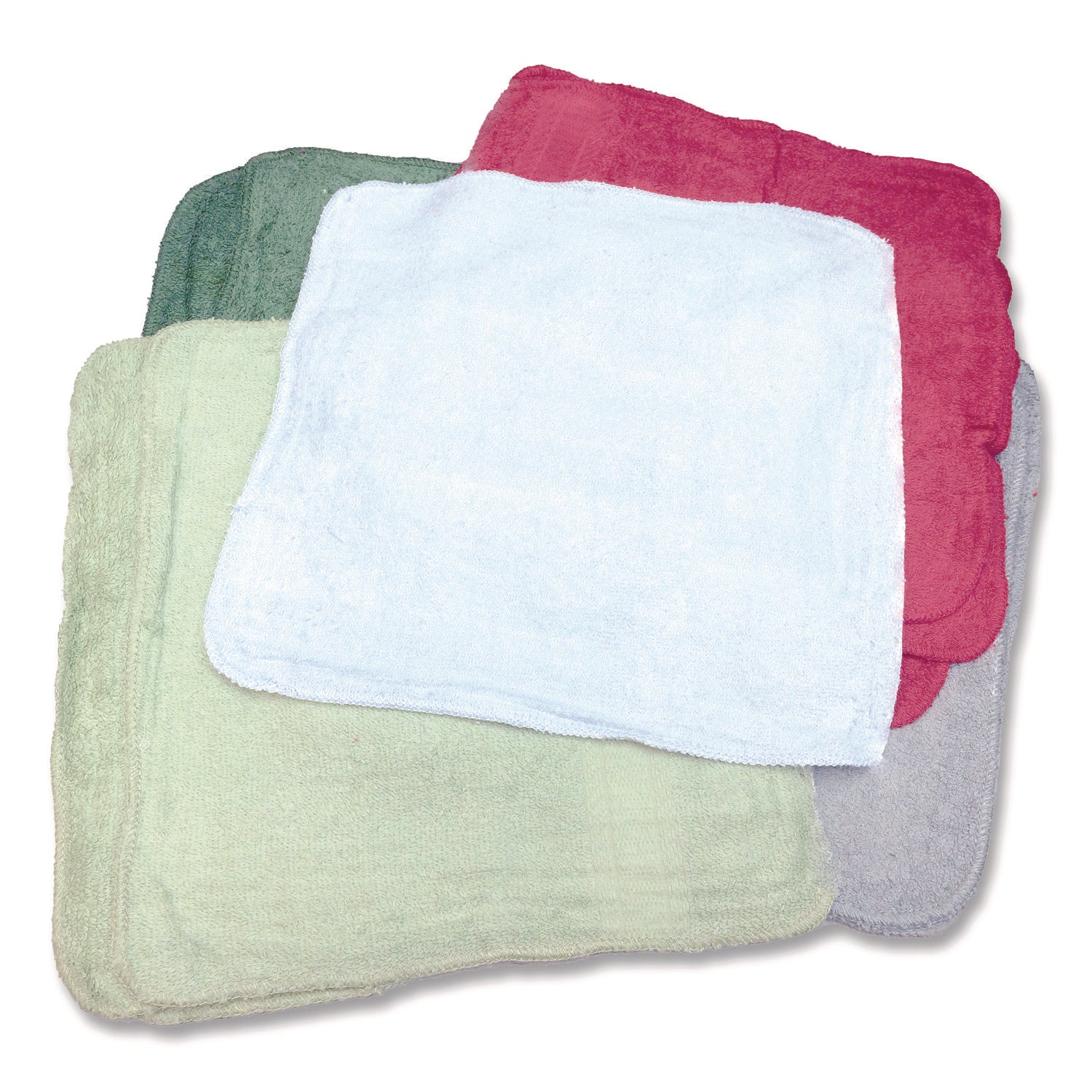 Qwick Wick Terry Towels, 12 x 12, Assorted Colors, 25 lb Bale (Approximately 280/Bale)