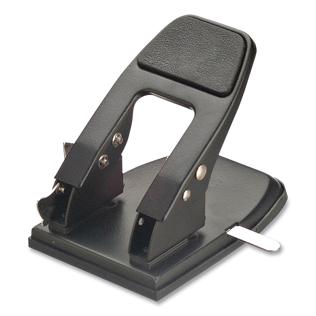 Officemate Heavy-Duty 2-Hole Punch - 2 Punch Head(s) - 50 Sheet of 20lb Paper - 1/4" Punch Size - Steel - Silver