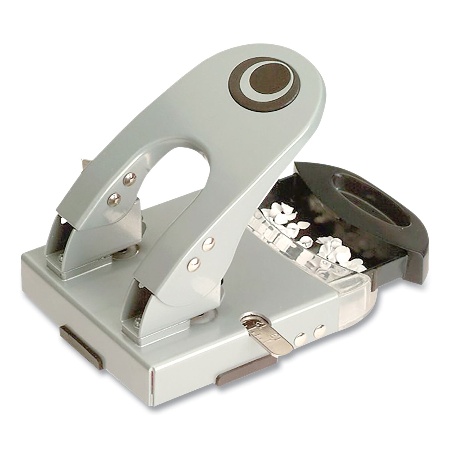 50-sheet-deluxe-two-hole-punch-1-4-holes-gray-blue_oic90101 - 2