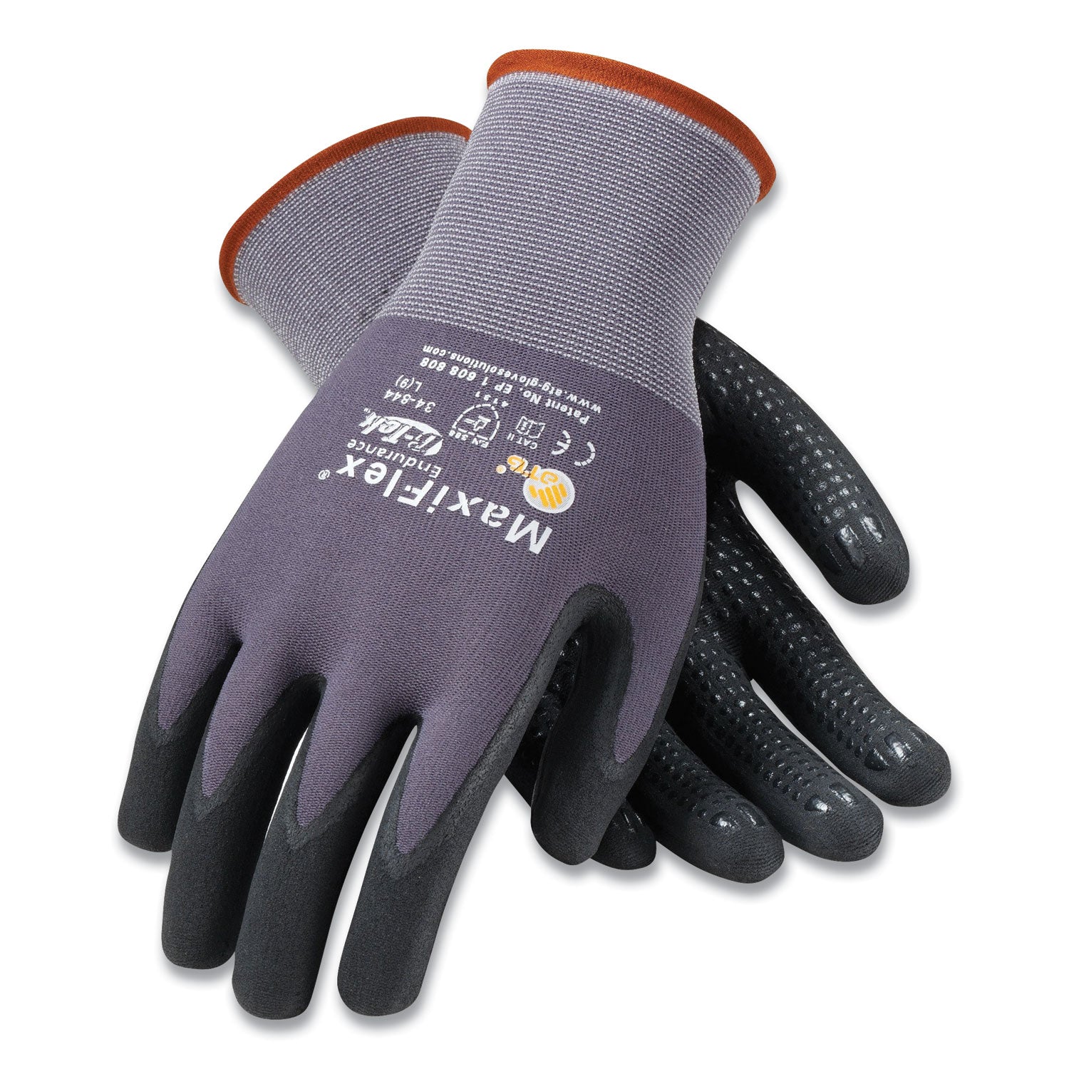 endurance-seamless-knit-nylon-gloves-medium-gray-black-12-pairs_pid34844m - 1