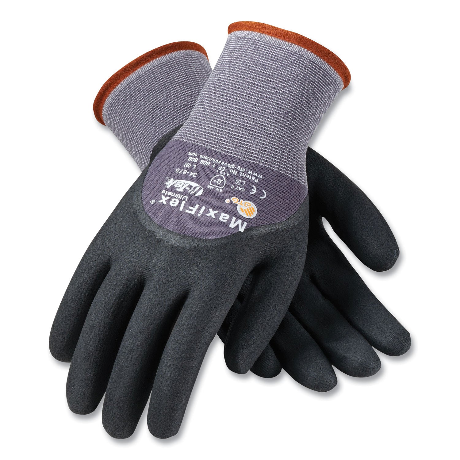 ultimate-seamless-knit-nylon-gloves-nitrile-coated-microfoam-grip-on-palm-fingers-and-knuckles-x-large-gray-12-pairs_pid34875xl - 1