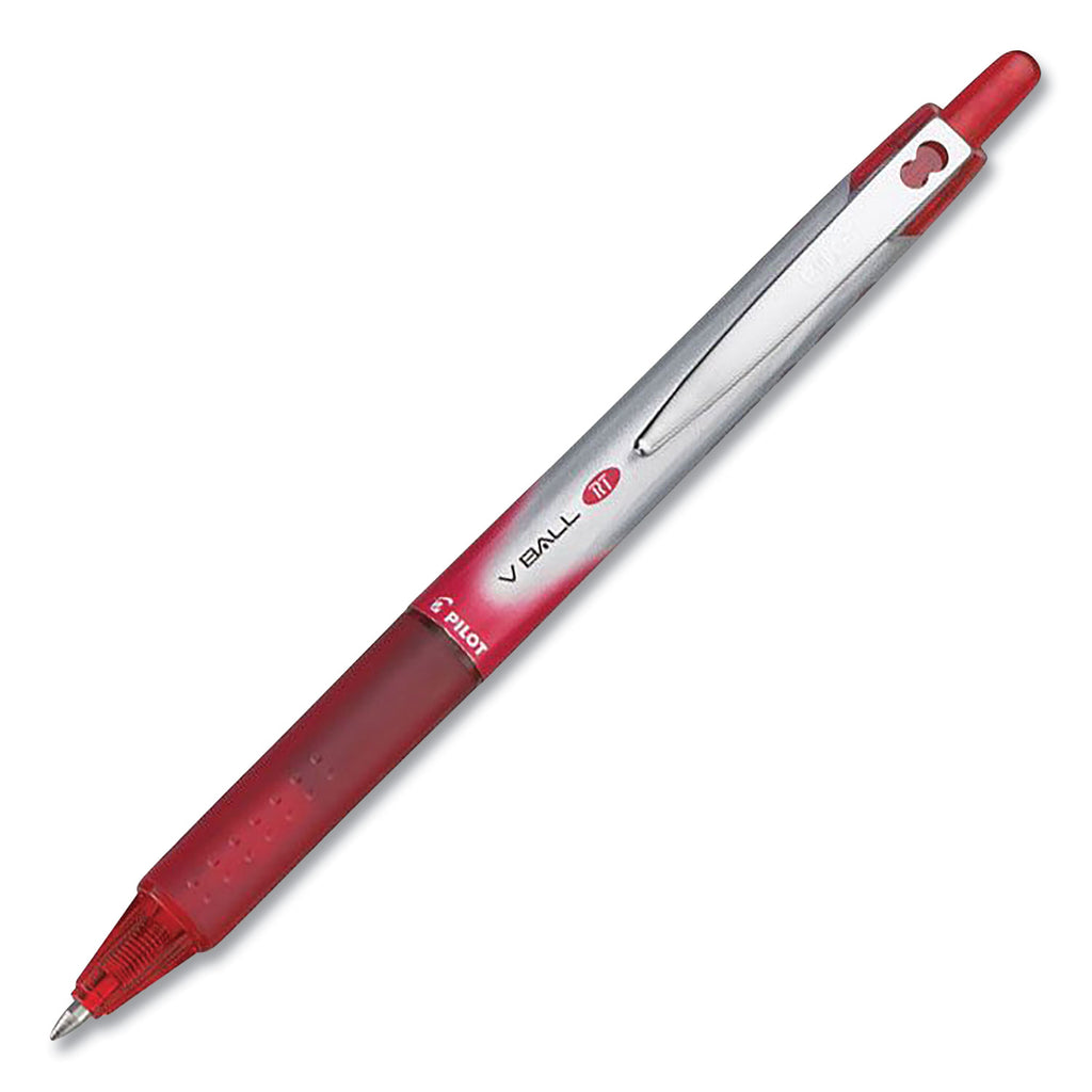 vball-rt-liquid-ink-roller-ball-pen-retractable-fine-07-mm-red-ink-red-white-barrel-dozen_pil26208dz - 2