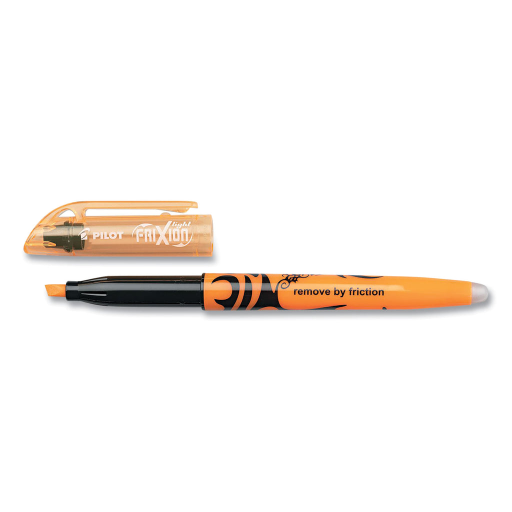 FriXion Light Erasable Highlighter, Orange Ink, Chisel Tip, Orange/Black Barrel, Dozen