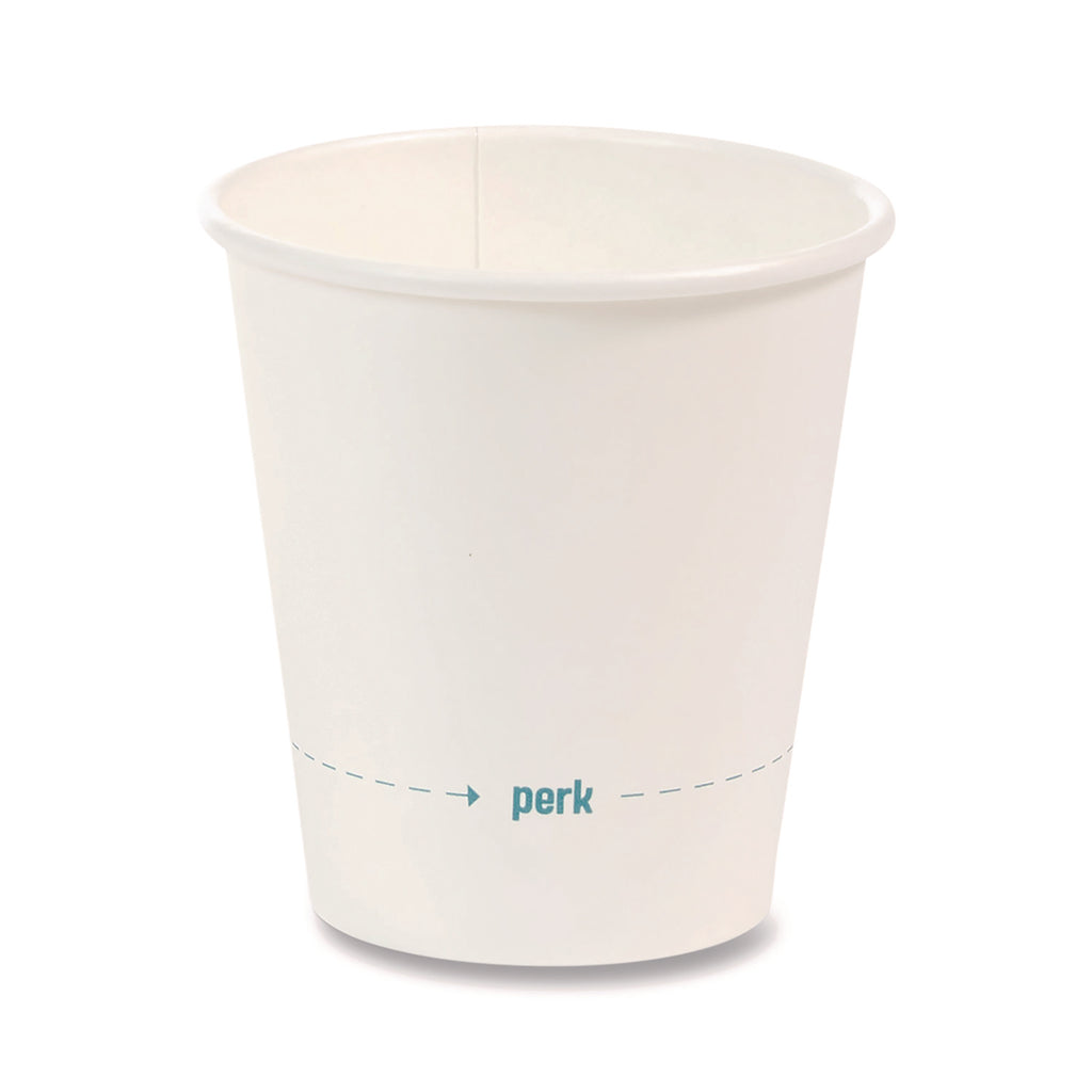 White Paper Hot Cups, 8 oz, 50/Pack