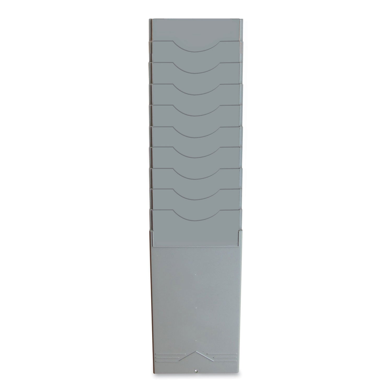 time-card-rack-10-pockets-plastic-light-gray_pti40010 - 1
