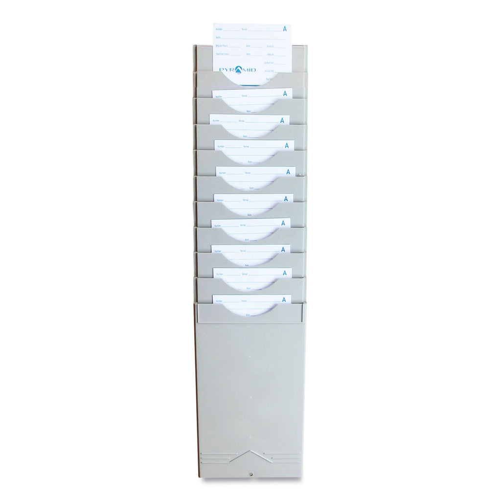 time-card-rack-10-pockets-plastic-light-gray_pti40010 - 2
