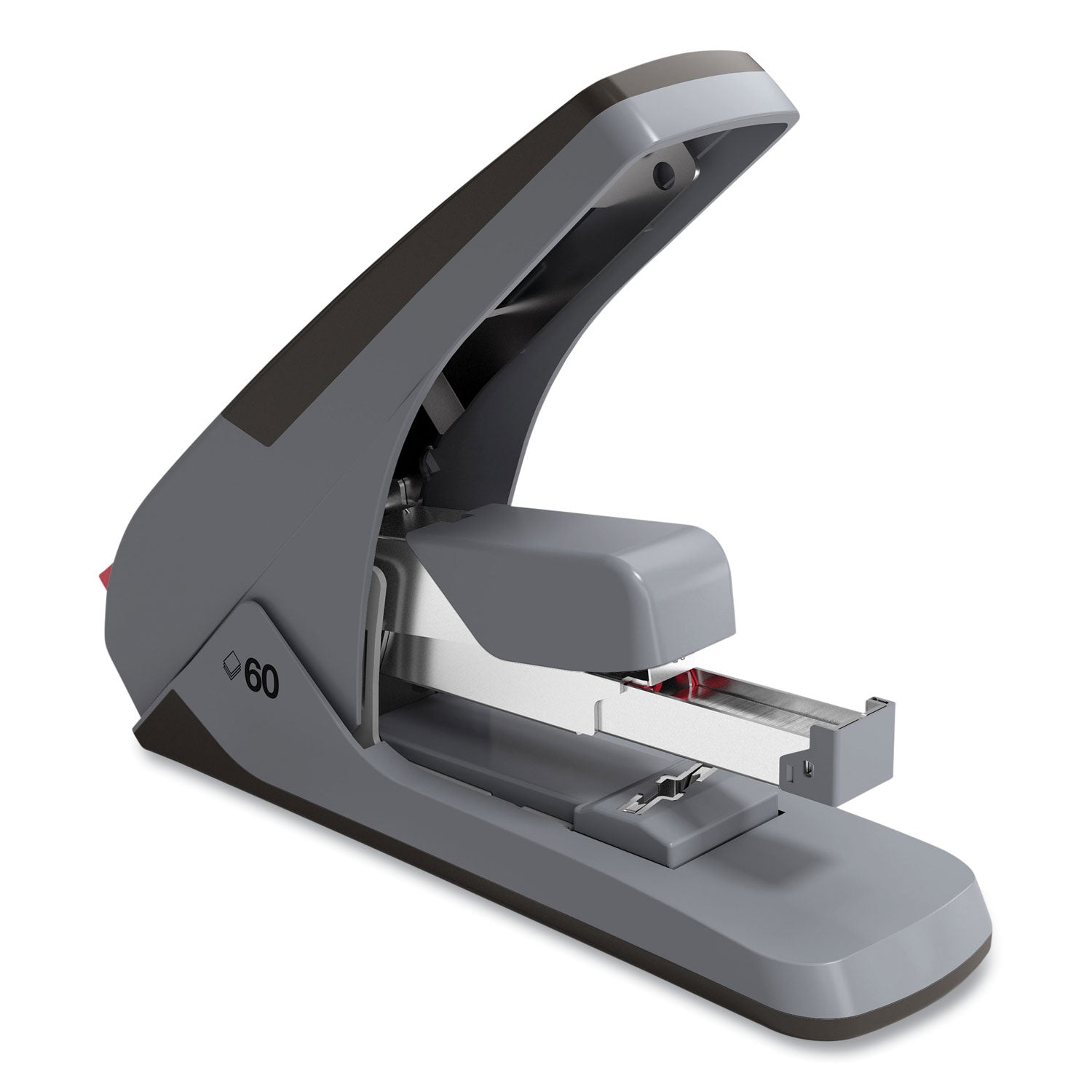 One-Touch Desktop Stapler, 60 or 25 Sheet Capacity, Gray/Black