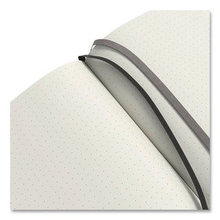 Flexible-Cover Business Journal, Elastic Closure, 1-Subject, Dotted Rule, Black Cover, (128) 8 x 5.5 Sheets
