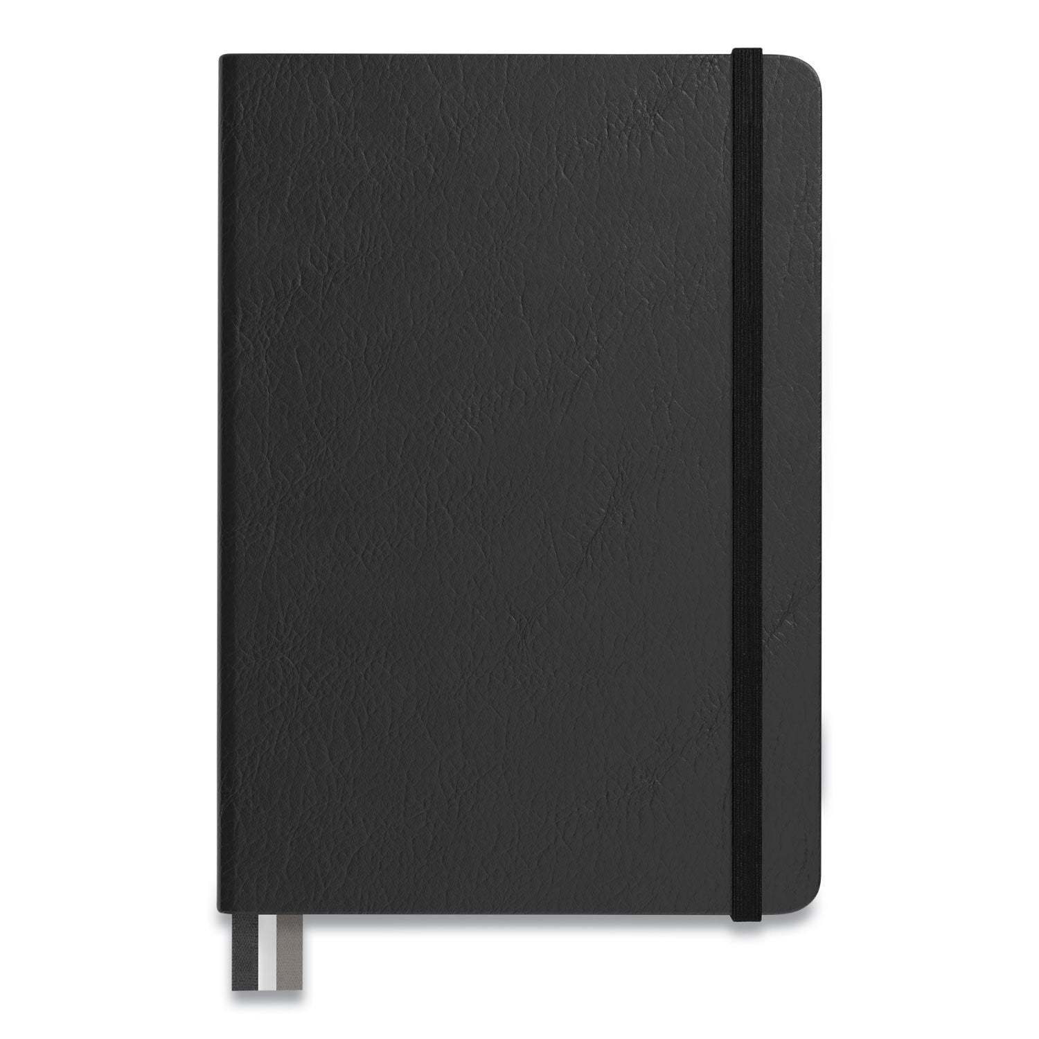 Flexible-Cover Business Journal, Elastic Closure, 1-Subject, Dotted Rule, Black Cover, (128) 8 x 5.5 Sheets