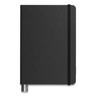 Flexible-Cover Business Journal, Elastic Closure, 1-Subject, Dotted Rule, Black Cover, (128) 8 x 5.5 Sheets