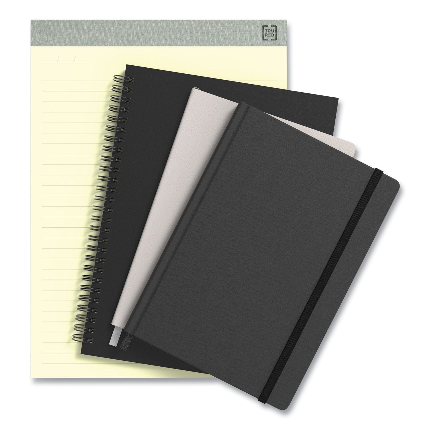 Flexible-Cover Business Journal, Elastic Closure, 1-Subject, Dotted Rule, Black Cover, (128) 8 x 5.5 Sheets