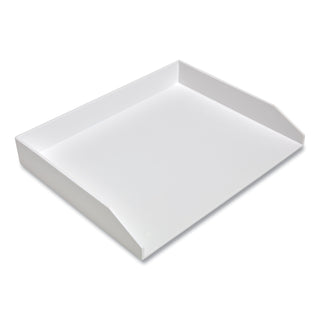 Side-Load Stackable Plastic Document Tray, 1 Section, Letter-Size, 12.24 x 9.8 x 1.75, White