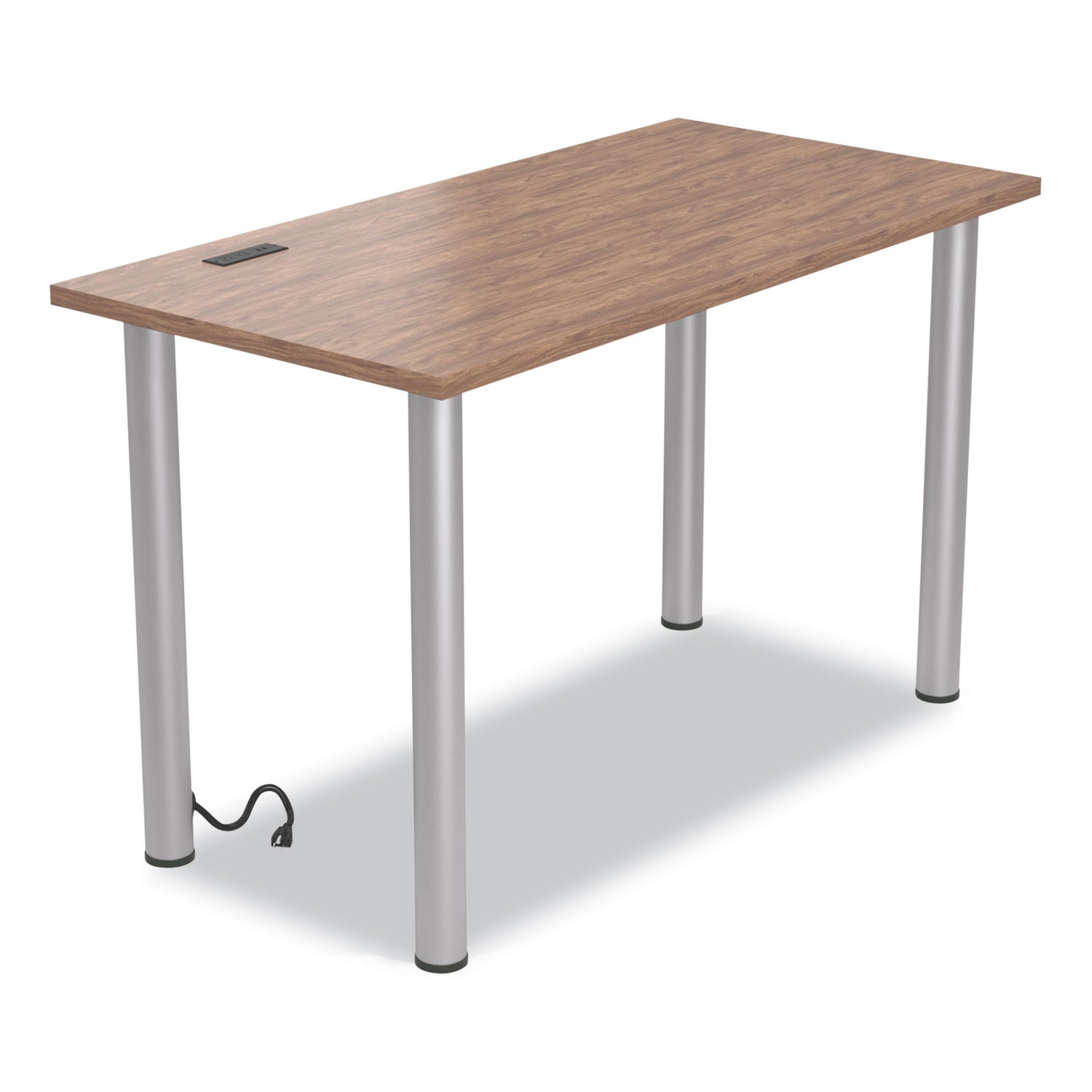 essentials-writing-table-desk-with-integrated-power-management-475-x-237-x-288-espresso-aluminum_uos24398974 - 1
