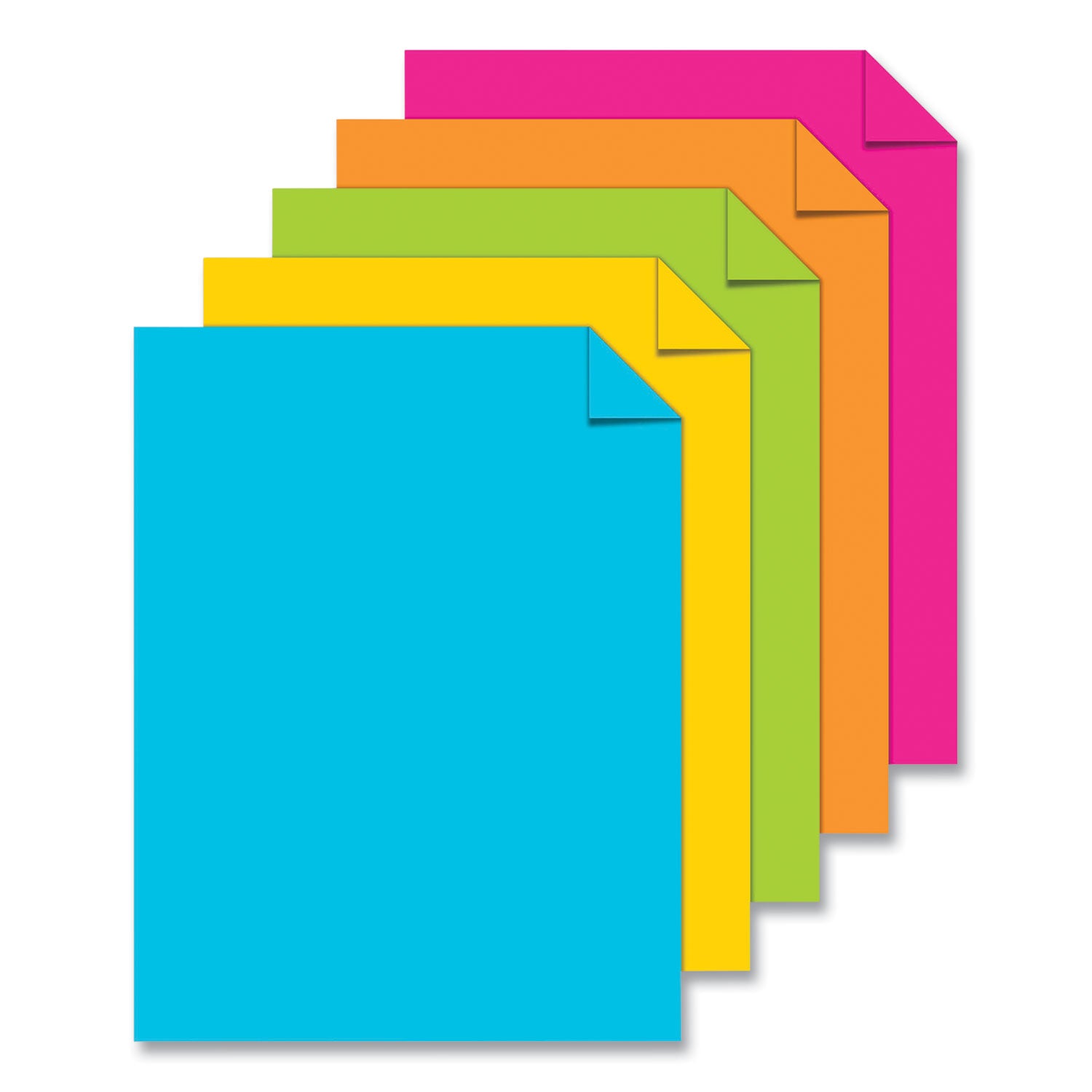 color-cardstock-65-lb-cover-weight-85-x-11-assorted-bright-colors-50-pack_wau9932601 - 2