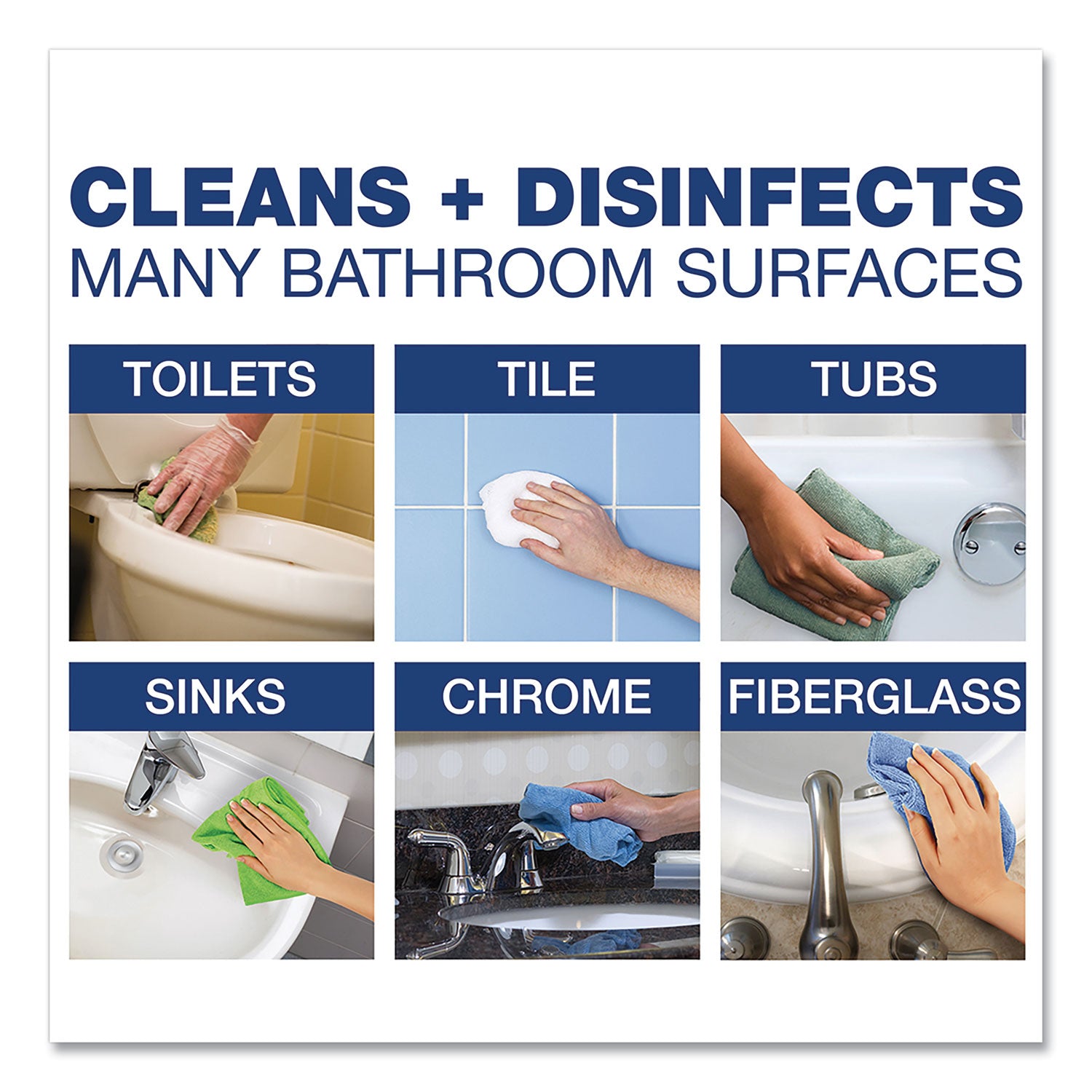 Disinfecting-Sanitizing Bathroom Cleaner, One Gallon Bottle, 3/Carton