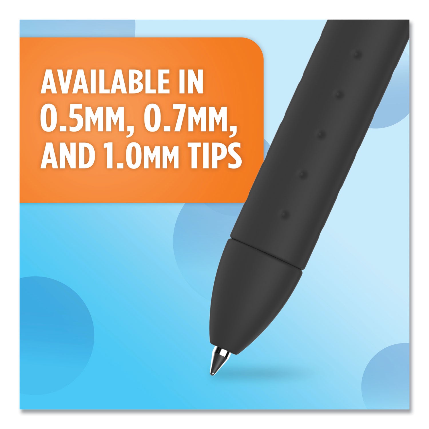 InkJoy Gel Pen, Retractable, Fine 0.5 mm, Blue Ink, Blue Barrel, Dozen - 