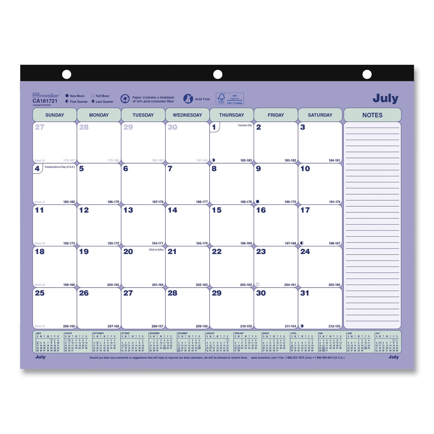 academic-13-month-desk-pad-calendar-11-x-85-black-binding-13-month-july-to-july-2023-to-2024_redca181721 - 1