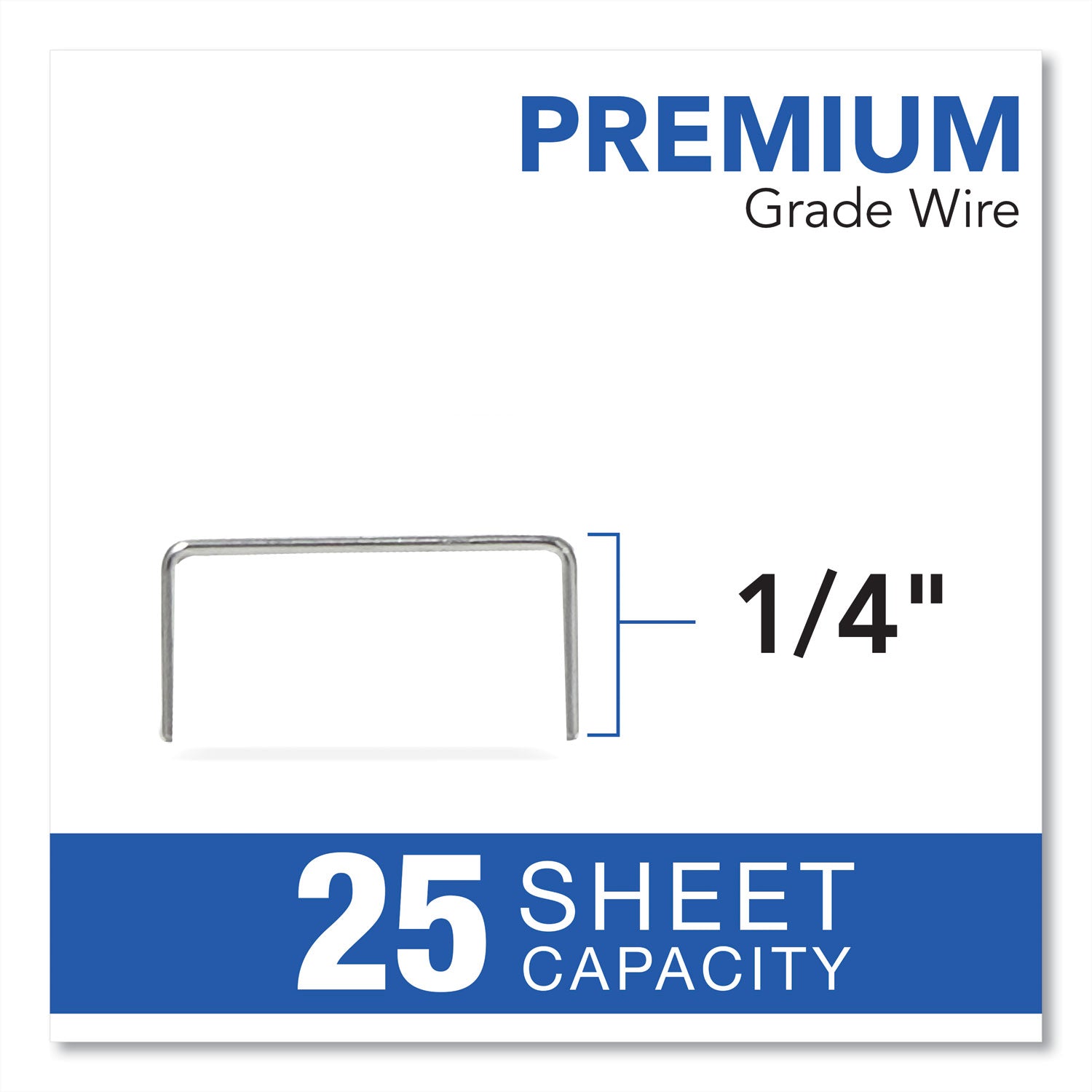 Desktop Electric Stapler Cartridge, 0.25" Leg, 0.5" Crown, Steel, 1,500/Cartridge, 2 Cartridges/Box, 3000/Box