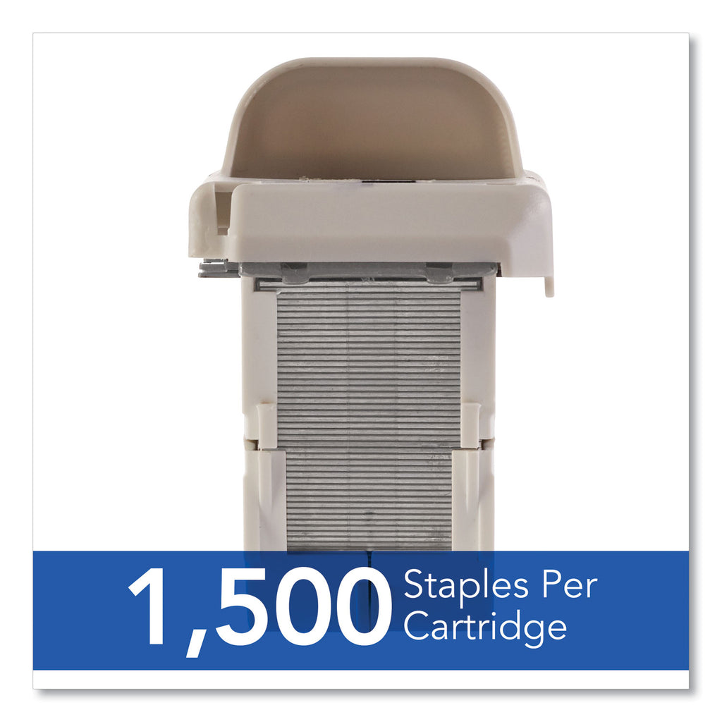 Desktop Electric Stapler Cartridge, 0.25" Leg, 0.5" Crown, Steel, 1,500/Cartridge, 2 Cartridges/Box, 3000/Box